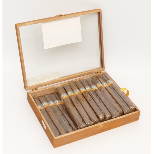 314 - ***WITHDRAWN FROM AUCTION*** 
Cohiba Esplendidos, twenty two cigars in a glass lidded wooden case