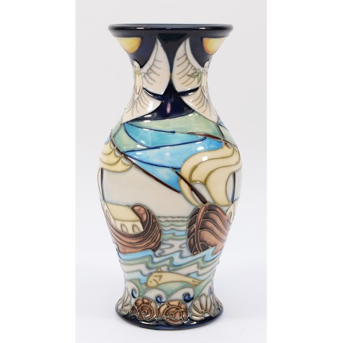 322 - Rachel Bishop for Moorcroft Pottery, 'Winds Of Change' the vase of baluster form with tube-lined dec... 