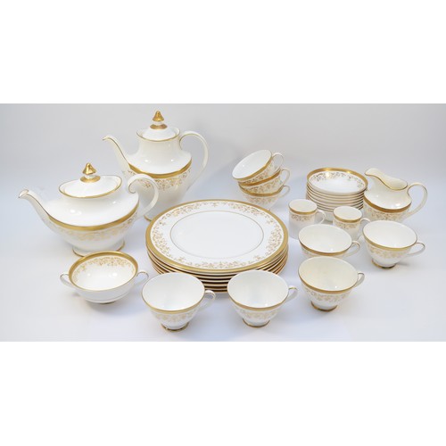 324 - A Royal Doulton Belmont pattern dinner service, comprising sixty six pieces, including tea & coffee ... 