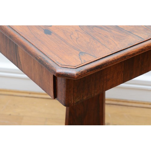 370 - A William IV rosewood side table, having moulded edge top with single drawer, supported on a tapered... 