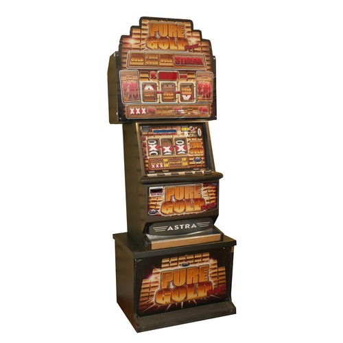 389 - Pure Gold, a category C gaming machine, recently retired from service, 75 × 62 × 220 cm.
Does not li... 