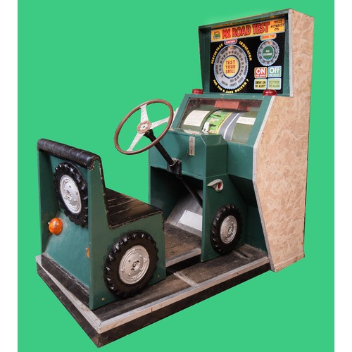 392 - A Mutoscope Drivemobile, M1 Road Test, overwritten Mills Novelty Co., c.1955/60, a painted wood skil... 