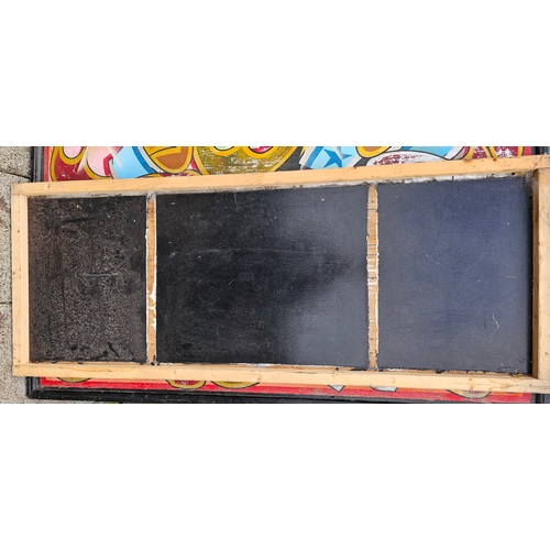 384 - A set of four original hand painted fair ground stall panels, 66 x 170cm.