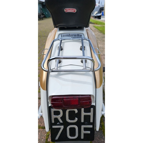 565 - 1967 Lambretta SX200 MKI. Registration number RCH 70F. Frame number SX200 * 844694. Engine number SX... 