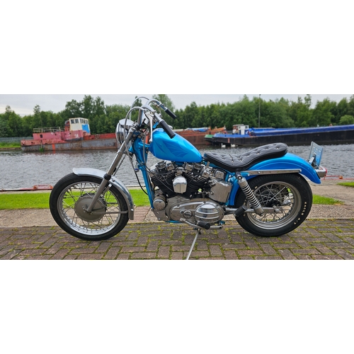 618 - 1957 Harley Davidson Sportster Custom, 883cc. Registration number 737 XVM (non transferrable). Frame... 