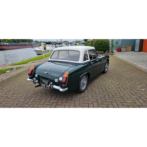 481 - 1971 Austin Healey Sprite Mk IV, 1275cc. Registration number YOX 967K. Chassis number AAN1087564. En... 