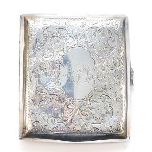 5 - Two arched silver cigarette cases, 180gm