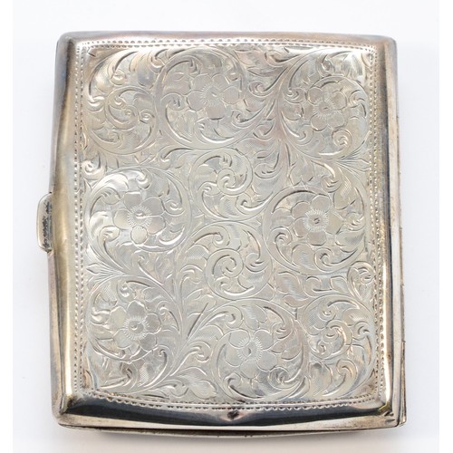 5 - Two arched silver cigarette cases, 180gm