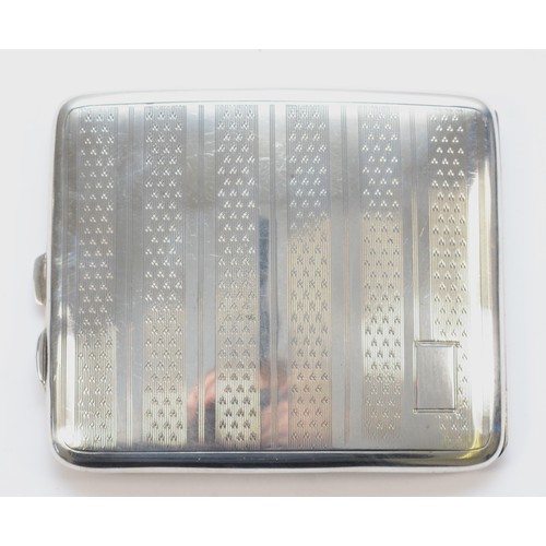 5 - Two arched silver cigarette cases, 180gm