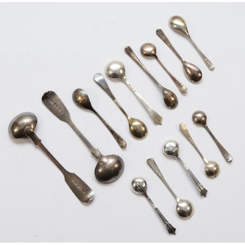 47 - A collection of George III and later condiment spoons, 71gm