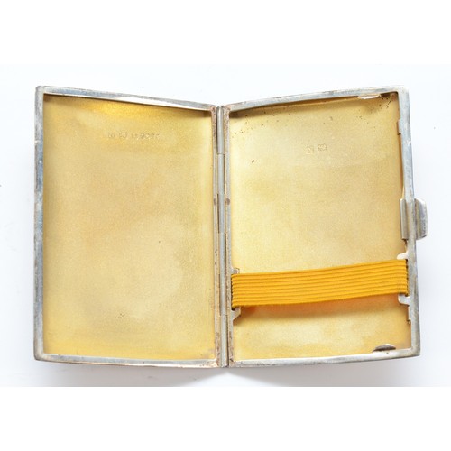 70 - A silver cigarette case, Birmingham 1937, 8 x 6cm, 65gm