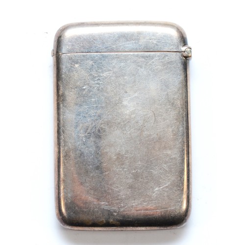 72 - A Victorian silver card case, London 1879, 7.5 x 5cm, 56gm