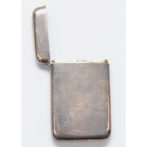 72 - A Victorian silver card case, London 1879, 7.5 x 5cm, 56gm