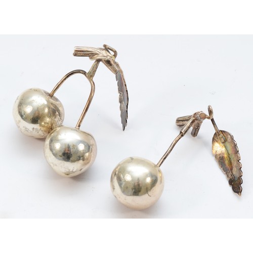 86 - An electroplated bunch of three cherries