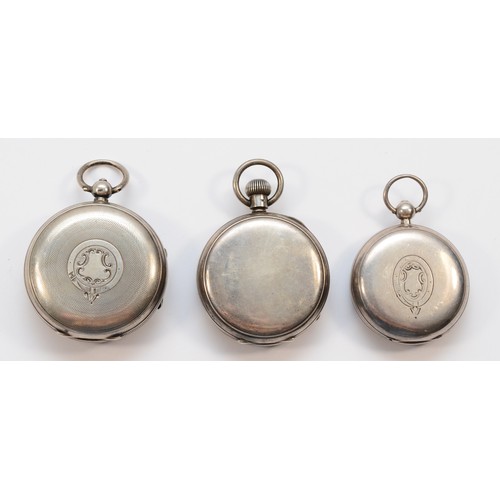 116 - H. Stone, a silver key wind pocket watch, Chester 1899,54mm, a Waltham silver key less wind pocket w... 