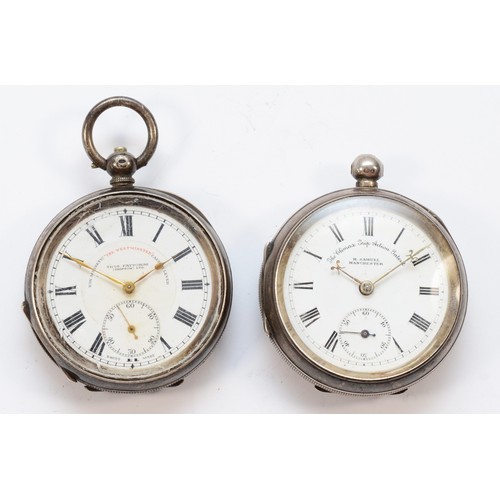 118 - The Westminster, a silver key wind pocket watch, London import 1865, 53mm, working but not guarantee... 