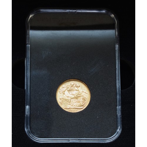 196 - Queen Victoria, full sovereign, 1900, sealed in a plastic case by Coin Portfolio Management, certifi... 