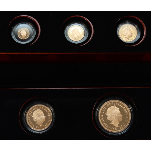 199 - The Sovereign 2018, a Royal Mint limited edition five coin gold proof set, comprising: the Five-Sove... 