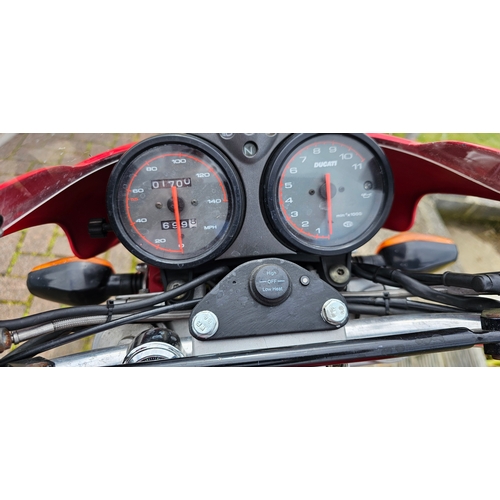 608 - 2001 Ducati Monster 400. Registration number X506 SCY. Frame number ZDMM300AA1B 022141. Engine numbe... 