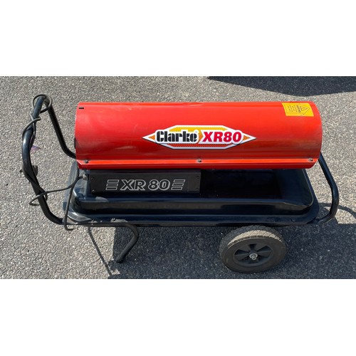 12 - A Clarke XR80 diesel / paraffin space heater, on wheels