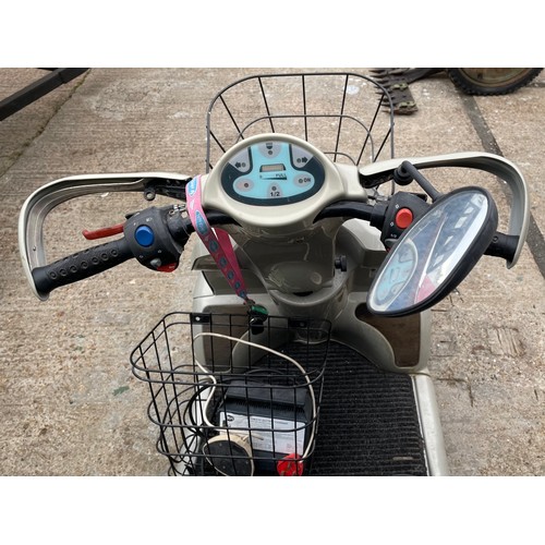 43 - A TGA mobility scooter 'Breeze IV', model 1101000, with key and charger. (untested)