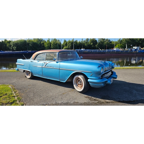 467 - 1956 Pontiac Star Chief, 5,200cc. Registration number 838 UYW (non transferrable). Chassis number L8... 