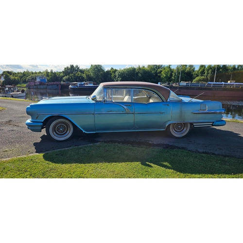 467 - 1956 Pontiac Star Chief, 5,200cc. Registration number 838 UYW (non transferrable). Chassis number L8... 