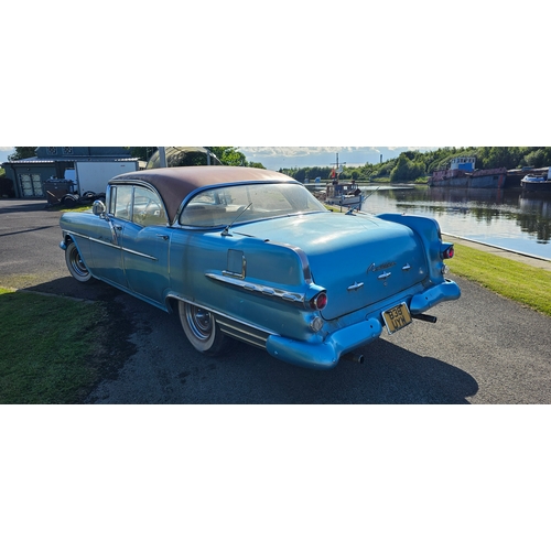 467 - 1956 Pontiac Star Chief, 5,200cc. Registration number 838 UYW (non transferrable). Chassis number L8... 