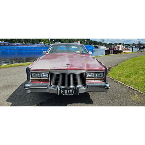 468 - 1980 Cadillac Eldorado Biarritz, coupe, 5.7lt diesel. Registration number ETH 771V. Chassis number 6... 