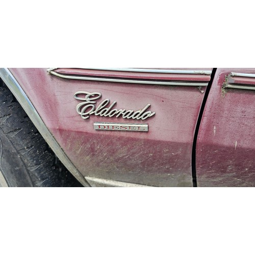 468 - 1980 Cadillac Eldorado Biarritz, coupe, 5.7lt diesel. Registration number ETH 771V. Chassis number 6... 