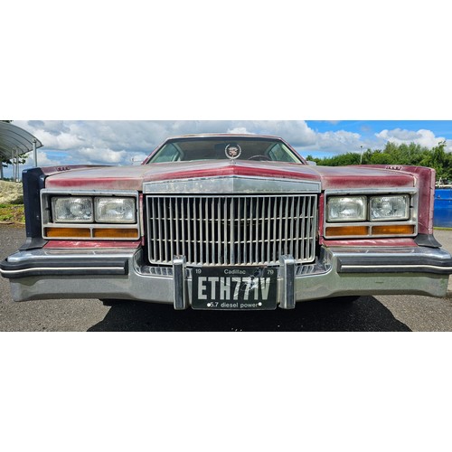 468 - 1980 Cadillac Eldorado Biarritz, coupe, 5.7lt diesel. Registration number ETH 771V. Chassis number 6... 