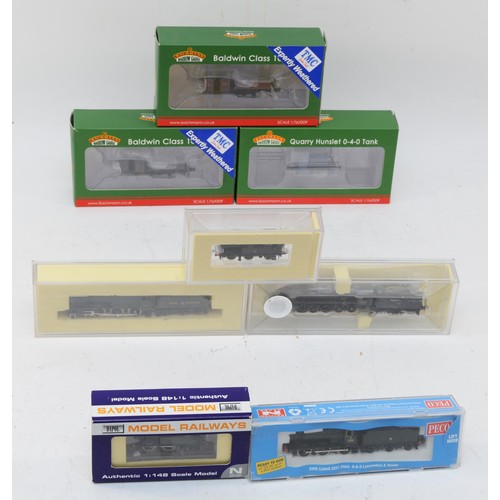 20 - Bachmann Model Railways; three N gauge locomotives, together with three Dapol and two Peco locomotiv... 