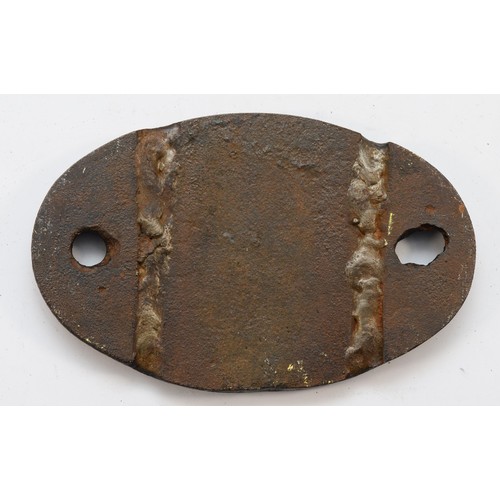 42 - Cast iron shed plate, 50C Selby (Repaired)