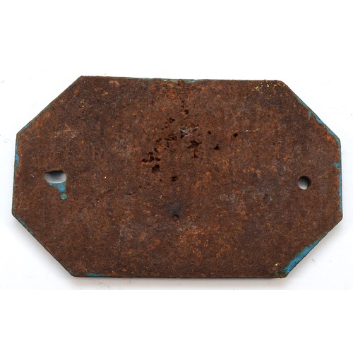 54 - Wagon repairs advise plate, S.J Claye Ltd, Horbury junction, Wakefield