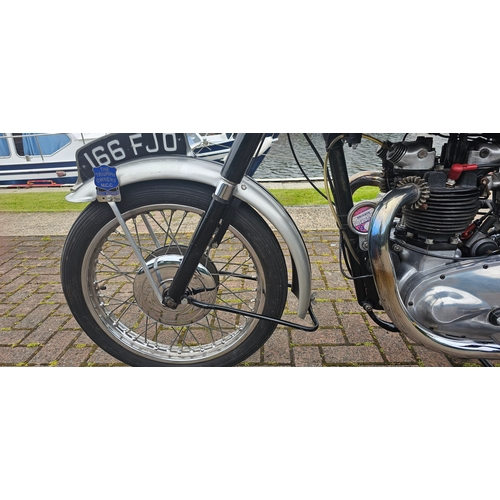 621 - 1959 Triumph Trophy T110, 650cc. Registration number 166 FJO. Frame number 027549. Engine number T11... 