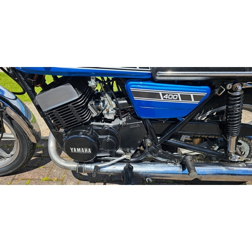 642 - 1976 Yamaha RD400C. Registration number OBU 573P. Frame number 1A3-004294. Engine number 1A3-004294.... 