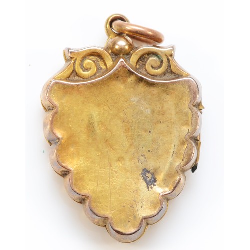 176 - A Victorian unmarked gold and old cut diamond heart shape locket, 30 x 20 x 7mm, 6.7gm