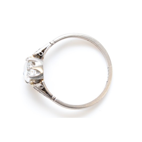 177 - An 18ct white gold and platinum single stone brilliant cut diamond ring, calculated weight 0.75ct, c... 