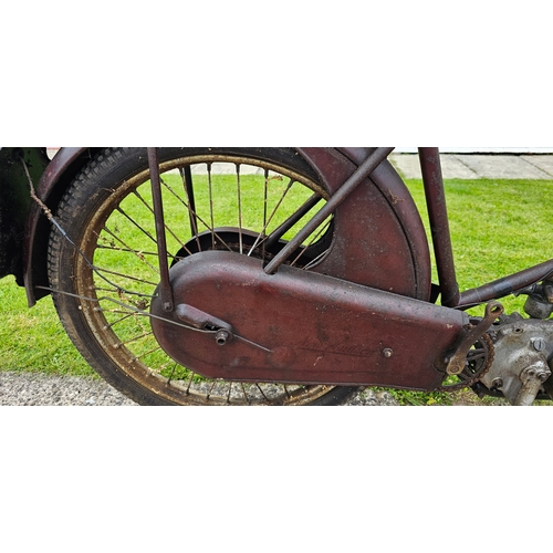 552 - c.1947 New Hudson 98cc Autocycle, project. Registration number RBE 548 not recorded with DVLA (see t... 