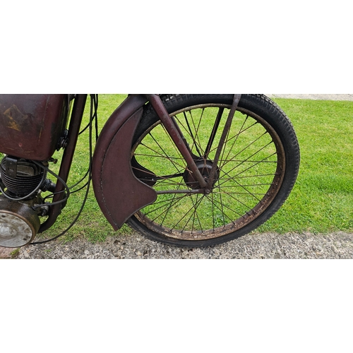 552 - c.1947 New Hudson 98cc Autocycle, project. Registration number RBE 548 not recorded with DVLA (see t... 