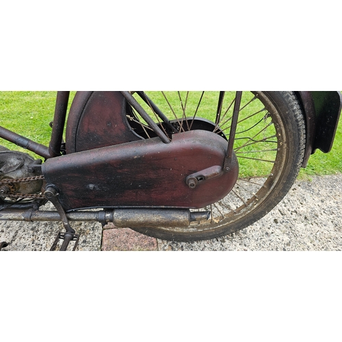 552 - c.1947 New Hudson 98cc Autocycle, project. Registration number RBE 548 not recorded with DVLA (see t... 