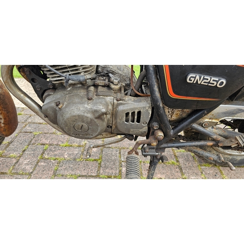 598 - 1991 Suzuki GN250. Registration number H650 YVO. Frame number not readable. Engine number not found.... 