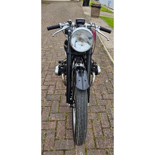 629 - 1951 Douglas Mk V, 350cc. Registration number MGU 530. Frame number 11106. Engine number 10017/5.
So... 