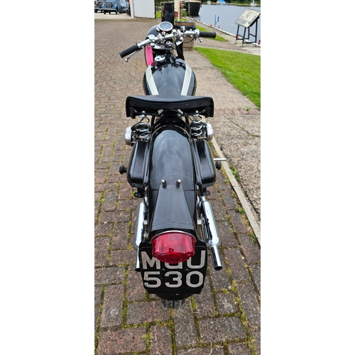 629 - 1951 Douglas Mk V, 350cc. Registration number MGU 530. Frame number 11106. Engine number 10017/5.
So... 