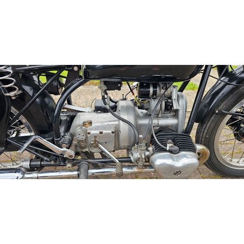 629 - 1951 Douglas Mk V, 350cc. Registration number MGU 530. Frame number 11106. Engine number 10017/5.
So... 