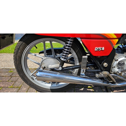 646 - 1982 Benelli 254, 231cc. Registration number YCP 361Y. Frame number 11803. Engine number 1646.
Sold ... 