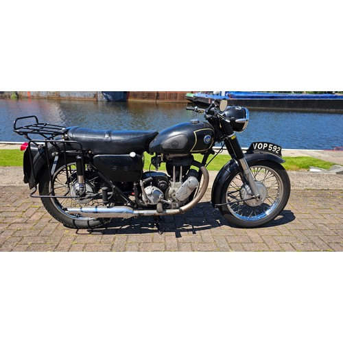 631 - 1958 AJS Model 18, 498cc. Registration number VOP 592. Frame number unclear. Engine number 57/18 131... 