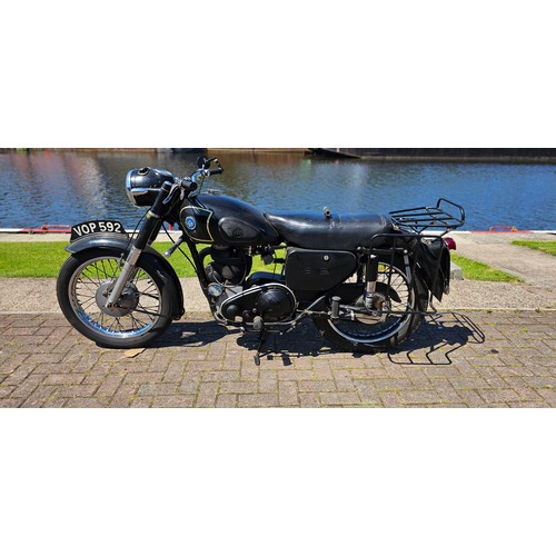 631 - 1958 AJS Model 18, 498cc. Registration number VOP 592. Frame number unclear. Engine number 57/18 131... 