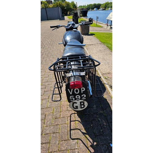 631 - 1958 AJS Model 18, 498cc. Registration number VOP 592. Frame number unclear. Engine number 57/18 131... 