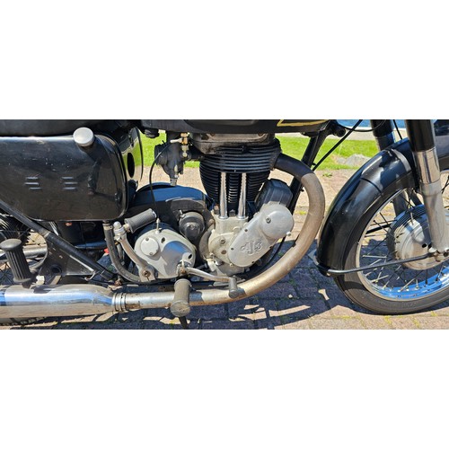 631 - 1958 AJS Model 18, 498cc. Registration number VOP 592. Frame number unclear. Engine number 57/18 131... 